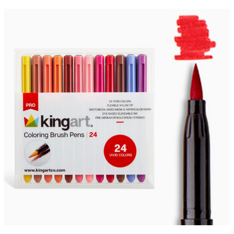 Feutres BRUSH A EAU 24 couleurs