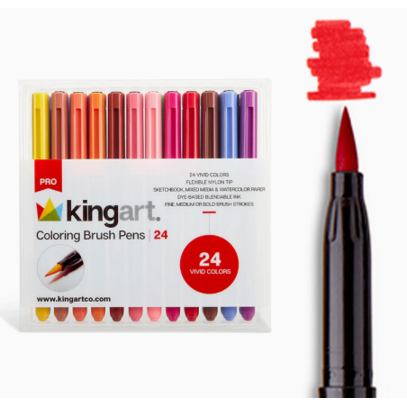 Feutres BRUSH A EAU 24 couleurs
