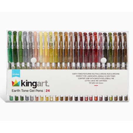 Stylos gel 24 couleurs tons terre