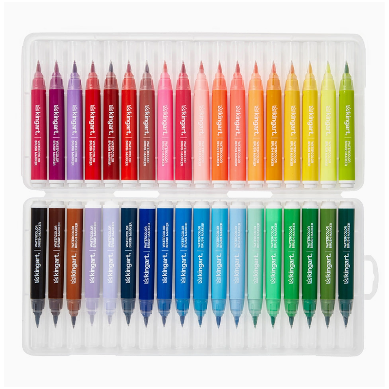 SET DE 36 FEUTRES A EAU BRUSH KINGART