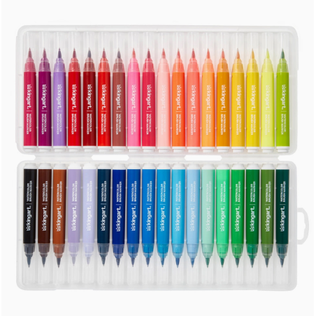 SET DE 36 FEUTRES A EAU BRUSH KINGART