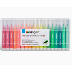 SET DE 36 FEUTRES A EAU BRUSH KINGART