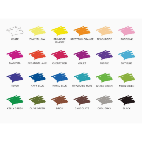 SET DE 24 CRAYONS DE COULEURS KINGART