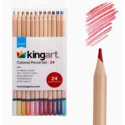 SET DE 24 CRAYONS DE COULEURS KINGART