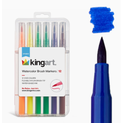 SET DE 12 FEUTRES A EAU DOUBLE POINTE BRUSH ET FINE