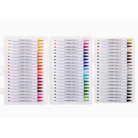 SET DE Marqueurs à alcool Twin-Tip 60 couleurs KINGART