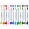 SET DE Marqueurs à alcool Twin-Tip 60 couleurs KINGART