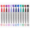 SET DE 12 STYLOS FEUTRES PERMANENT DOUBLE POINTES KINGART