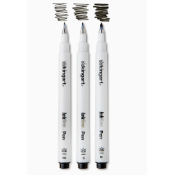 SET DE 3 STYLOS CALLIGRAPHY NOIR