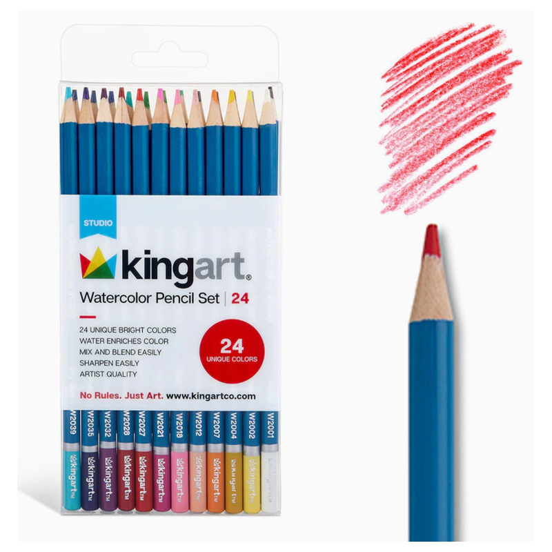 PACK DE 24 CRAYONS DE COULEURS AQUARELLE