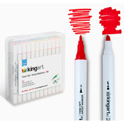 SET DE Marqueurs à alcool Twin-Tip™ 36 couleurs KINGART
