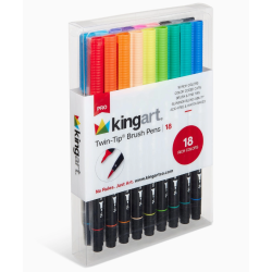 Set de Stylos Pinceaux Twin-Tip™ 18 Couleurs KINGART
