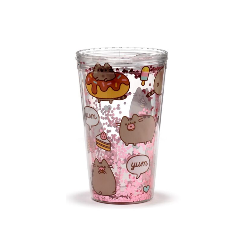 Gobelet double-paroi avec paille - Pusheen