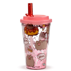 Gobelet double-paroi avec paille - Pusheen