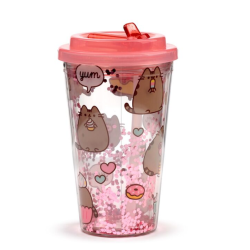 Gobelet double-paroi avec paille - Pusheen