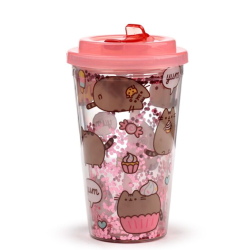 Gobelet double-paroi avec paille - Pusheen