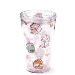 Gobelet double paroi avec paille Pusheen
