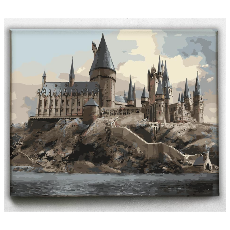 Kit de peinture par numéros - Château de Poudlard harry potter