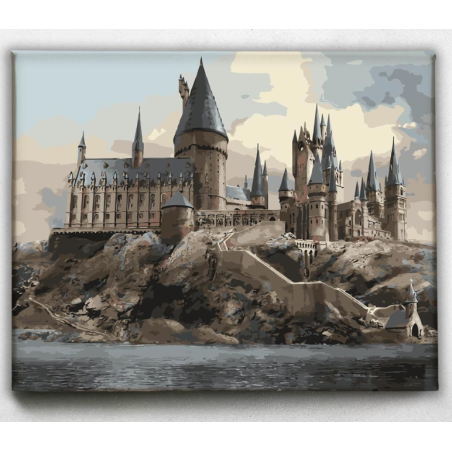 Kit de peinture par numéros - Château de Poudlard harry potter