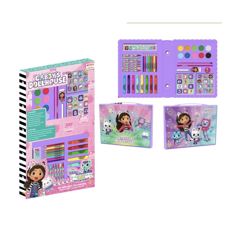 Ensemble de papeterie à colorier Gabbys Doll House
