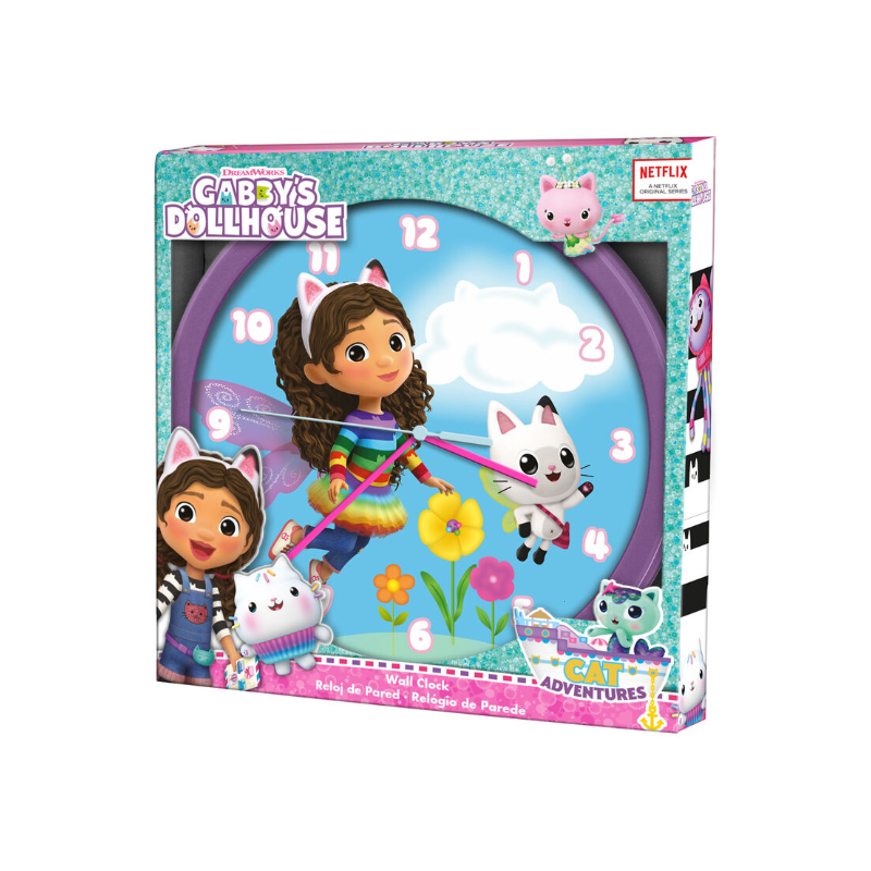 Horloge murale Gabby Chat - 25cm de diamètre