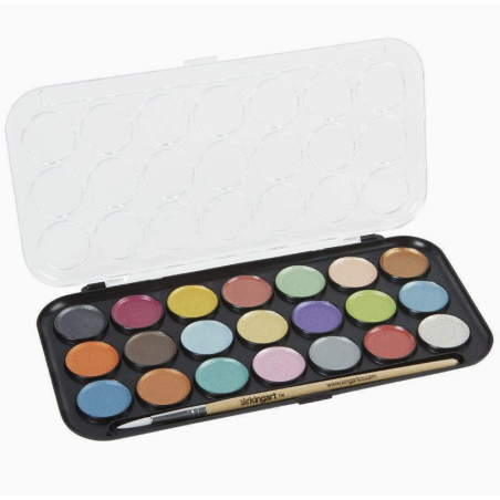 Peinture Aquarelle 21 Couleurs Nacré KINGART