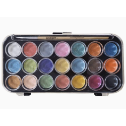 Peinture Aquarelle 21 Couleurs Nacré KINGART