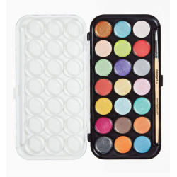 Peinture Aquarelle 21 Couleurs Nacré KINGART