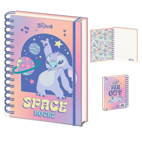 CARNET A5 STITCH DISNEY - SPACE ROCKS
