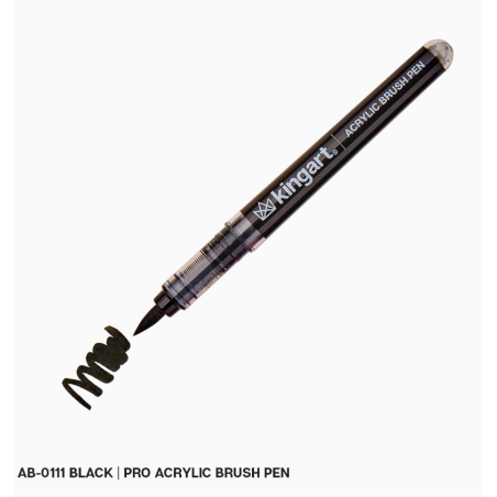 FEUTRE ACRYLIQUE POINTE BRUSH NOIR AB-0111 KINGART