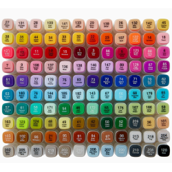 Marqueurs à alcool à double pointe - 120 couleurs KINGART