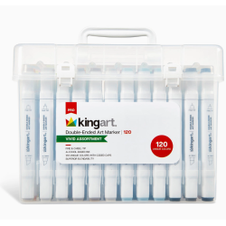 Marqueurs à alcool à double pointe - 120 couleurs KINGART