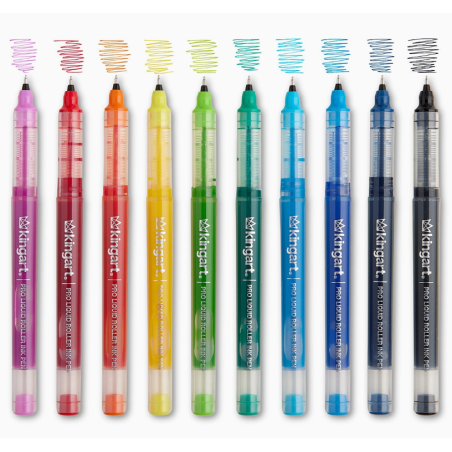 PACK DE 10 STYLOS EXTRA FIN KINGART