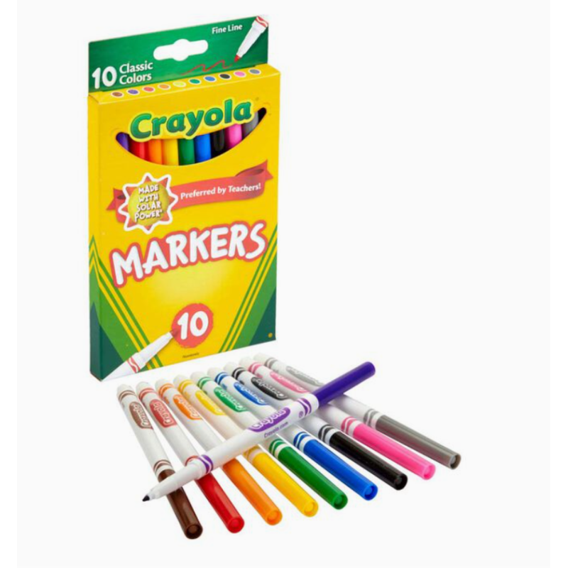 PACK DE 10 FEUTRES CRAYOLA EXTRA FIN