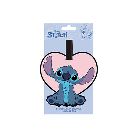 Etiquette de bagage Stitch coeur - Disney