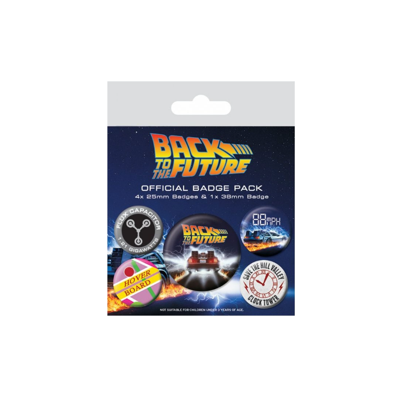 Pack de 5 badges Retour vers le futur