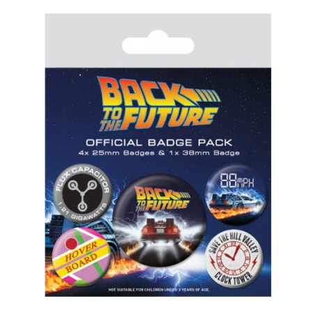 Pack de 5 badges Retour vers le futur