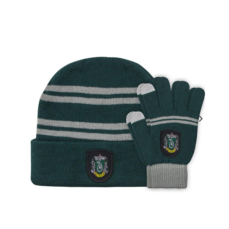 Set Enfant Gants Tactiles & Bonnet - Serpentard