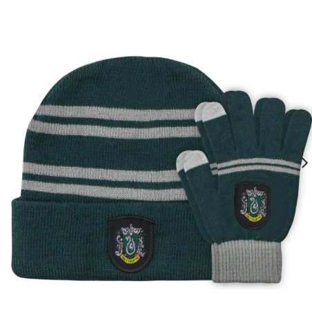 Set Enfant Gants Tactiles & Bonnet - Serpentard