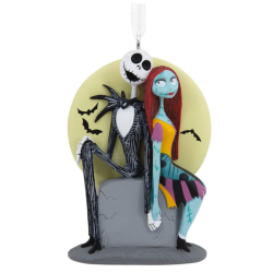 Décoration en résine Jack & Sally sur la lune