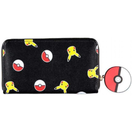 Pikachu - Portefeuille Pikachu et PokéBalls 19x10x2cm