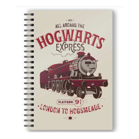 Carnet A5 3D « Tous à bord ! » Le Poudlard Express Harry Potter