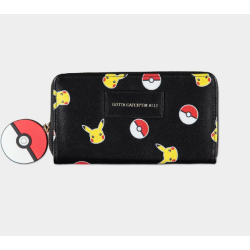 Pikachu - Portefeuille Pikachu et PokéBalls 19x10x2cm