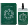 Harry Potter - Set couverture de passeport + étiquette bagage Serpentard