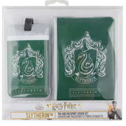 Harry Potter - Set couverture de passeport + étiquette bagage Serpentard