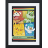 Pokemon - Image encadré- Starters Écarlate et Violet - 30 x 40 cm