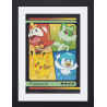 Pokemon - Image encadré- Starters Écarlate et Violet - 30 x 40 cm