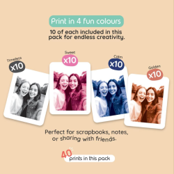 Pack d'impressions 40 tirages | Pour Modèle P2 recharge appareil photo