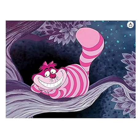 Toile imprimée du chat Cheshire - Alice aux pays des merveilles - Disney