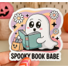 Autocollants découpé " Spooky book babe "
